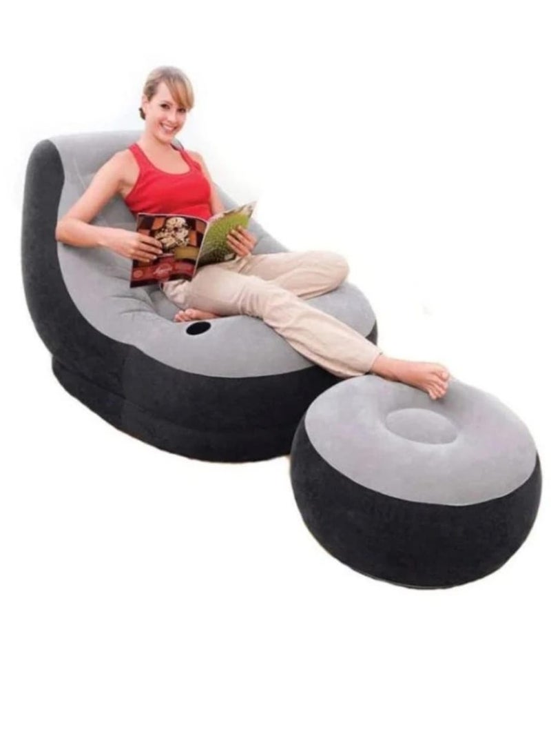 INTEX Inflatable Chair, Air Sofa Inflatable Couch, Portable Blow-Up Lounge Chair for Indoor & Outdoor Use, Comfortable and Durable Seating for Camping, Beach, Backyard, Living Room, Easy to Inflate  - Image 1