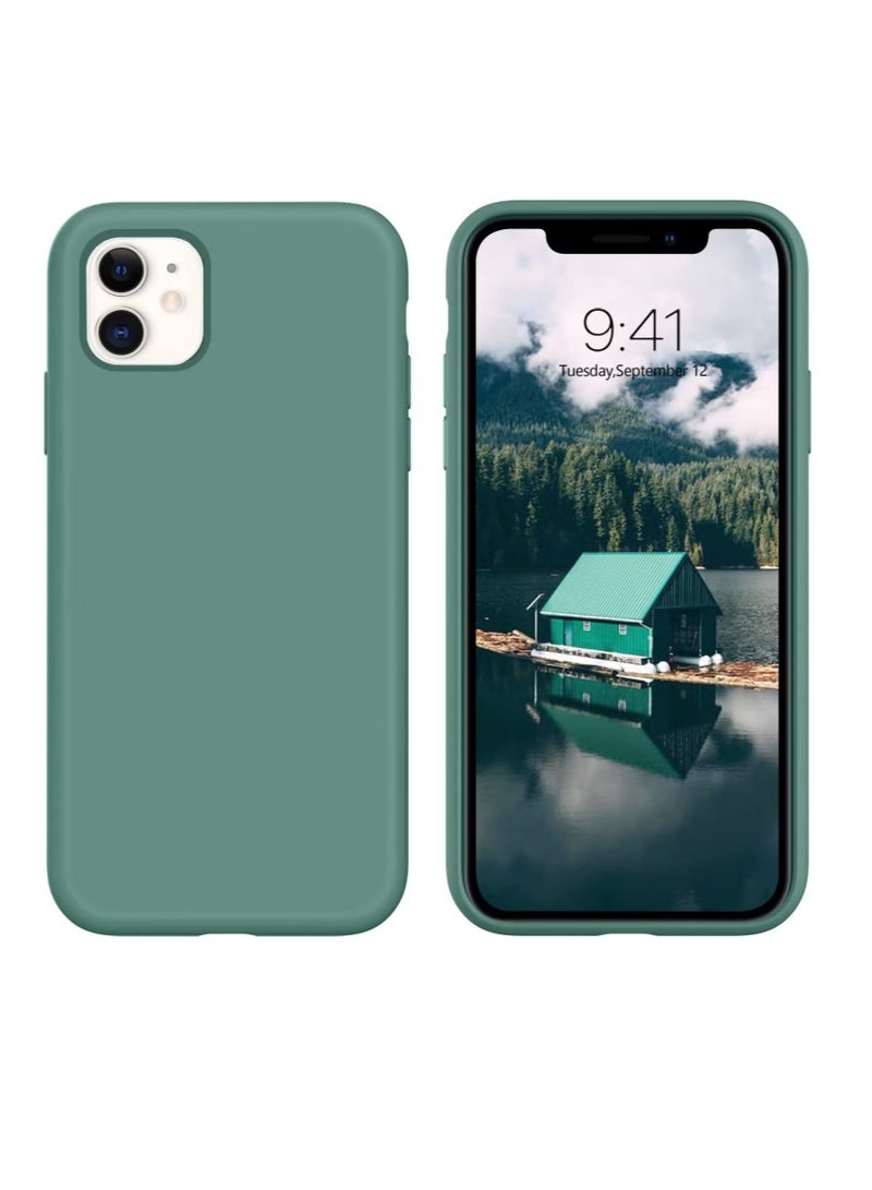 DUSALA iPhone 11 Case, Liquid Silicone Phone Case for iPhone 11 6.1 Inch, Colorful Silky-Soft Protective Cover (Green) - Image 1
