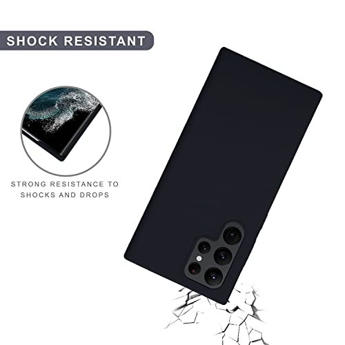 SPRIG Cases Compatible with Samsung Galaxy S23 Ultra 5G Phone Liquid Silicone Premium Back Cover Drop Tested Shock Proof Case for Boys and Girls with Camera Protection (Black) - Image 5