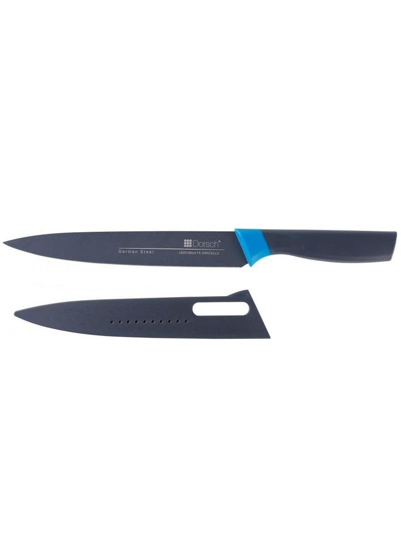 Dorsch Danish Design 8-Inch Carving Knife | Premium High-Carbon German Steel Blade | Ultra-Sharp Precision Edge | Rust-Proof & Hygienic Non-Stick Coating | Ergonomic Handle for Comfort | Protective Sheath Included - Image 4