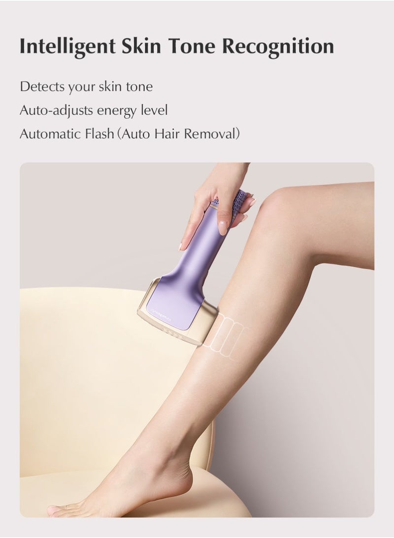 KinseiBeauty T36 999,999 Flashes 10 Energy Levels Laser Hair Removal, 4℃ Ice Cooling Painless IPL Hair Removal Device, 0.5s/Flash, Extra-large 3.9cm² light outlet, Intelligent Skin Tone Recognition Laser Epilator, Laser Hair Removal Device for Whole Body Bikini Face Arm Armpit Back Leg - Image 3