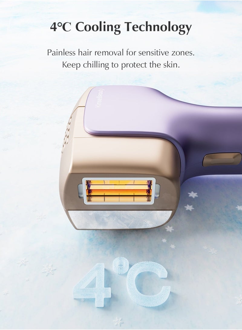 KinseiBeauty T36 999,999 Flashes 10 Energy Levels Laser Hair Removal, 4℃ Ice Cooling Painless IPL Hair Removal Device, 0.5s/Flash, Extra-large 3.9cm² light outlet, Intelligent Skin Tone Recognition Laser Epilator, Laser Hair Removal Device for Whole Body Bikini Face Arm Armpit Back Leg - Image 2