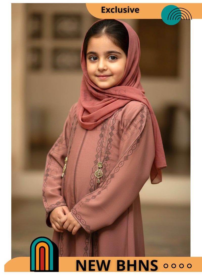 بهنس لبس للبنات عباية بنات عباية اطفال ملابس للبنات هدايا بنات عباية صغار  لباس بناتي جلابية اطفال لبس بناتي هدية بنات مناسب لجميع المناسبات - Image 1