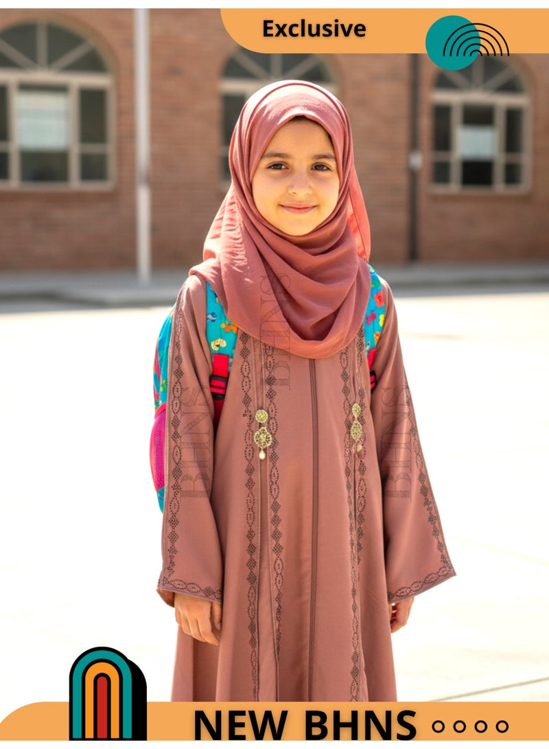 بهنس لبس للبنات عباية بنات عباية اطفال ملابس للبنات هدايا بنات عباية صغار  لباس بناتي جلابية اطفال لبس بناتي هدية بنات مناسب لجميع المناسبات - Image 3