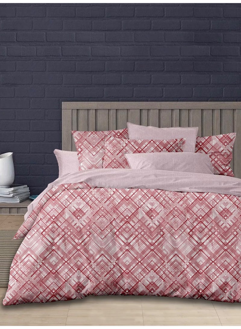 طقم ملاءات سرير مسطحة من 3 قطع بنقشة زهور، مقاس كينج، طقم أغطية وسائد يتضمن ملاءة سرير واحدة ووسادتين - Image 3