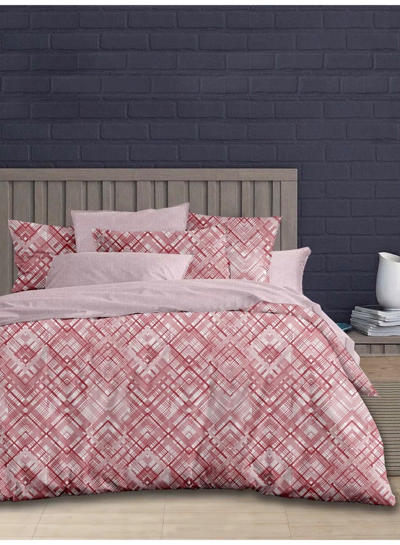 طقم ملاءات سرير مسطحة من 3 قطع بنقشة زهور، مقاس كينج، طقم أغطية وسائد يتضمن ملاءة سرير واحدة ووسادتين - Image 1