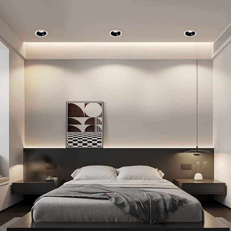 Led Recessed Downlight 3W-40W High Brightness Ceiling Lamp 2-6 Inch Adjustable Angle Spotlights 3000K/4000K/6000K Selectable Disk Light,3w-3000K,3w-3000K - Image 5