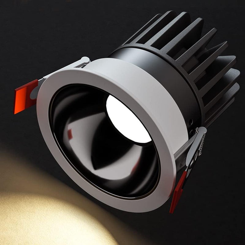 Led Recessed Downlight 3W-40W High Brightness Ceiling Lamp 2-6 Inch Adjustable Angle Spotlights 3000K/4000K/6000K Selectable Disk Light,3w-3000K,3w-3000K - Image 1