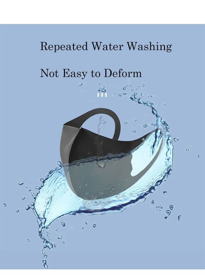 15-Piece Black Face Masks with Soft Elastic Ear Loop Cover, Reusable Cotton Comfy Breathable Outdoor Fashion Face Protections for Man and Woman, Washable and Breathable Masks - Image 2