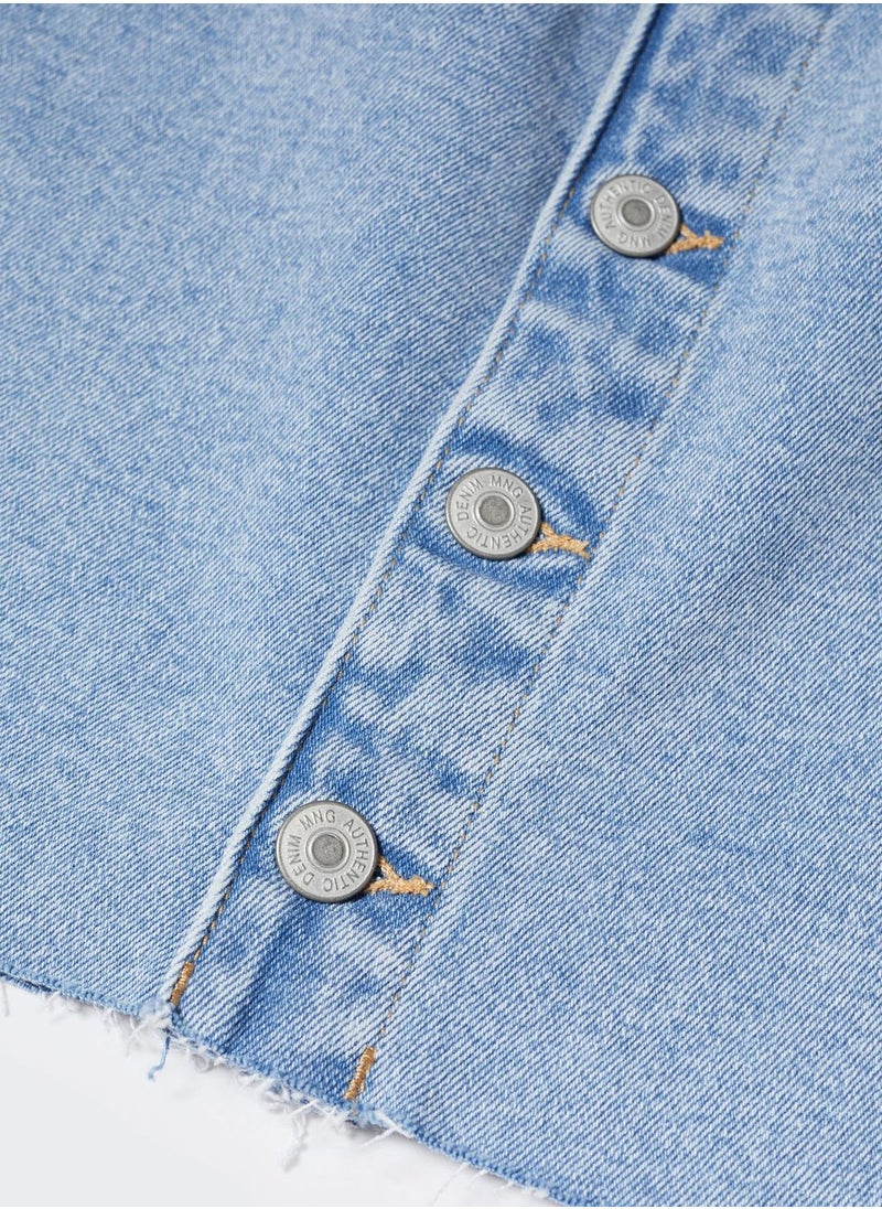 MANGO - Kids Essential Denim Mini Skirt - Image 1