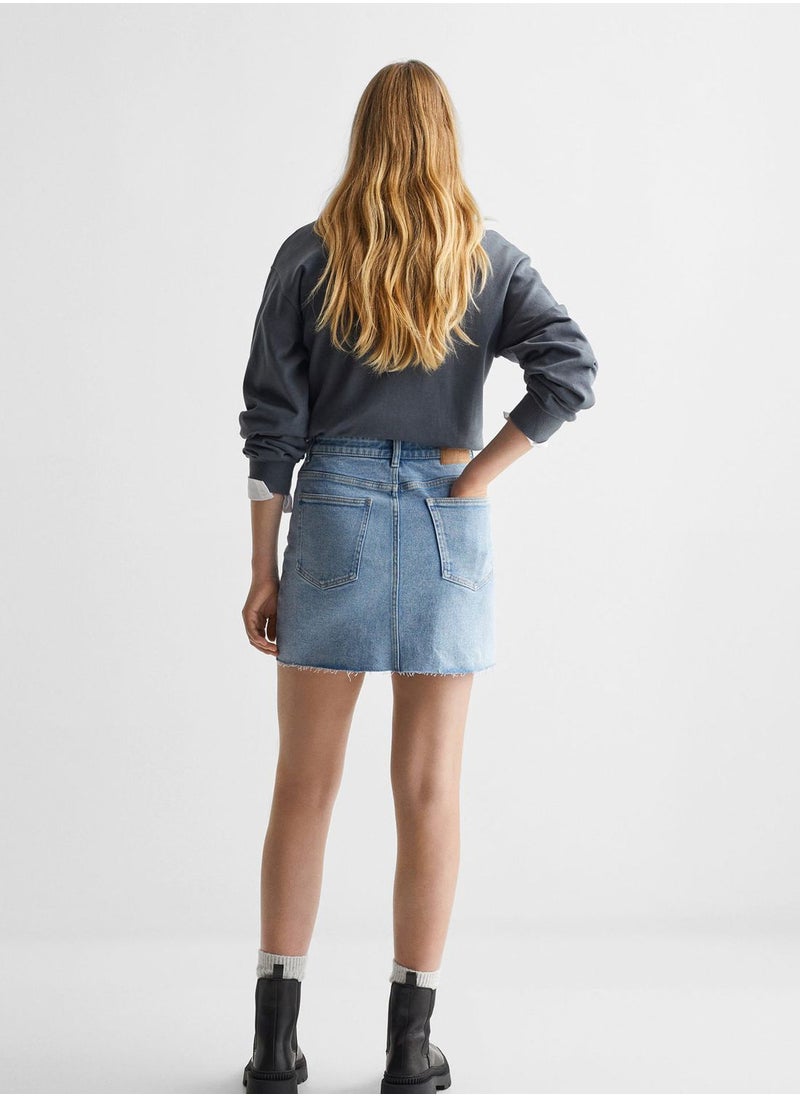 MANGO - Kids Essential Denim Mini Skirt - Image 1