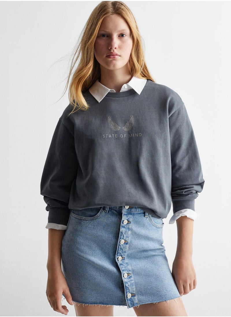 MANGO - Kids Essential Denim Mini Skirt - Image 1
