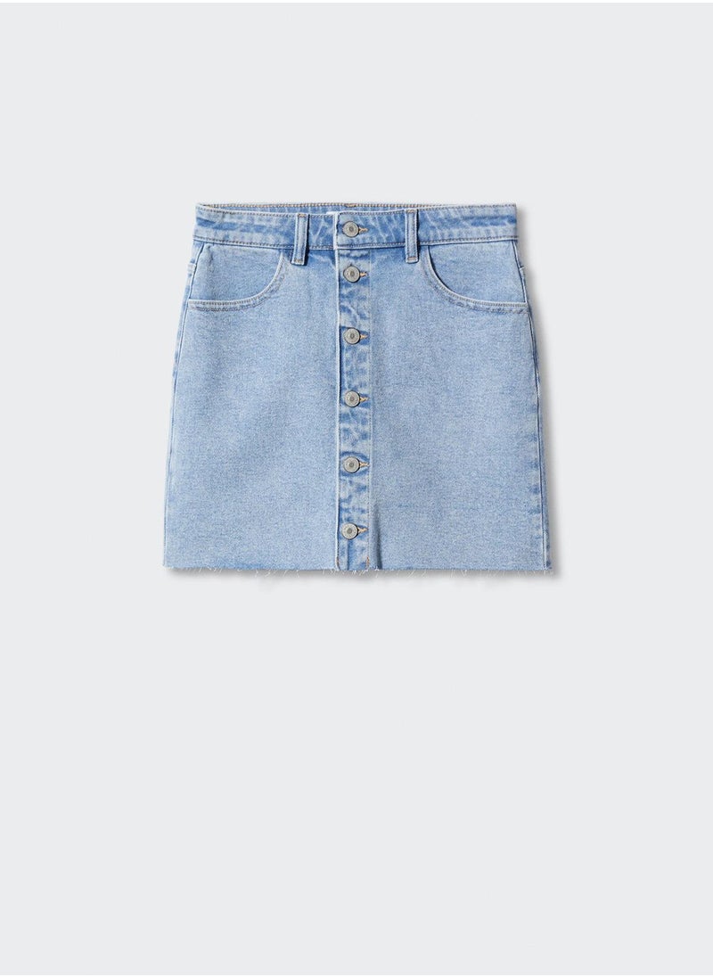 MANGO - Kids Essential Denim Mini Skirt - Image 1