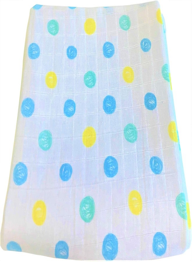 Plush Kids لفافة قماط قطنية موسلين فاخرة للأطفال من Plush Kids، عبوة من قطعتين (115 × 115 سم، من 0 إلى 6 أشهر، بنقشة منقطة وفيل) - Image 5
