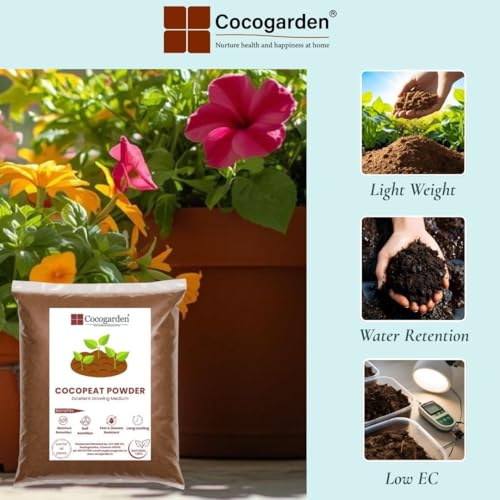 Cocogarden Cocopeat Powder - 2 KG, Ready to Use Form for Indoor & Outdoor Home Garden, Potting Plants, Terrace Gardening - Image 3