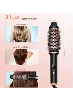General New curling iron straight hair comb, multi-functional styling comb, household portable negative ion comb (black)  - Image 4