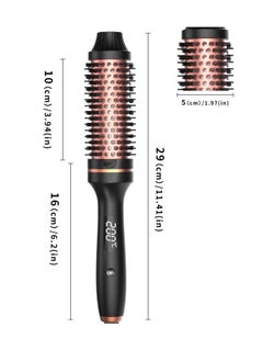 General New curling iron straight hair comb, multi-functional styling comb, household portable negative ion comb (black)  - Image 5