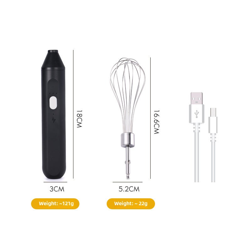 Powerful Electric Egg Beater Mixer for Baking Big Head Black