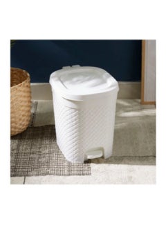 Teddy Pedal Trash Bin - 14.7L White 14.7L