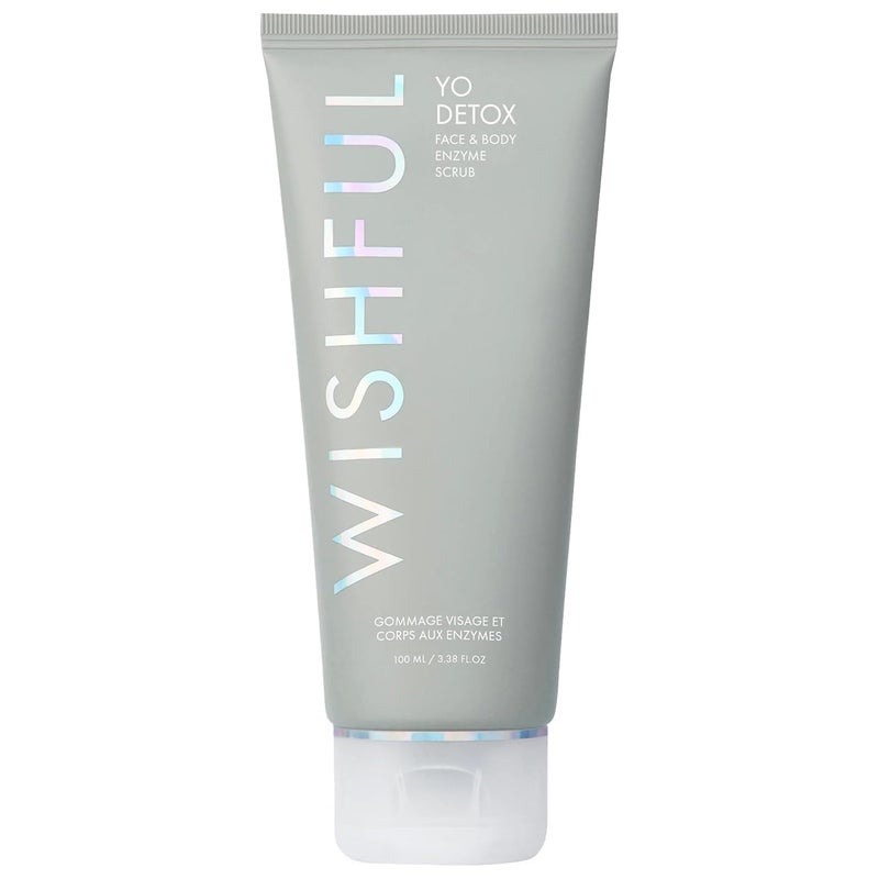Wishful Yo Detox Charcoal Face  Body Enzyme Scrub 338 oz 100 mL