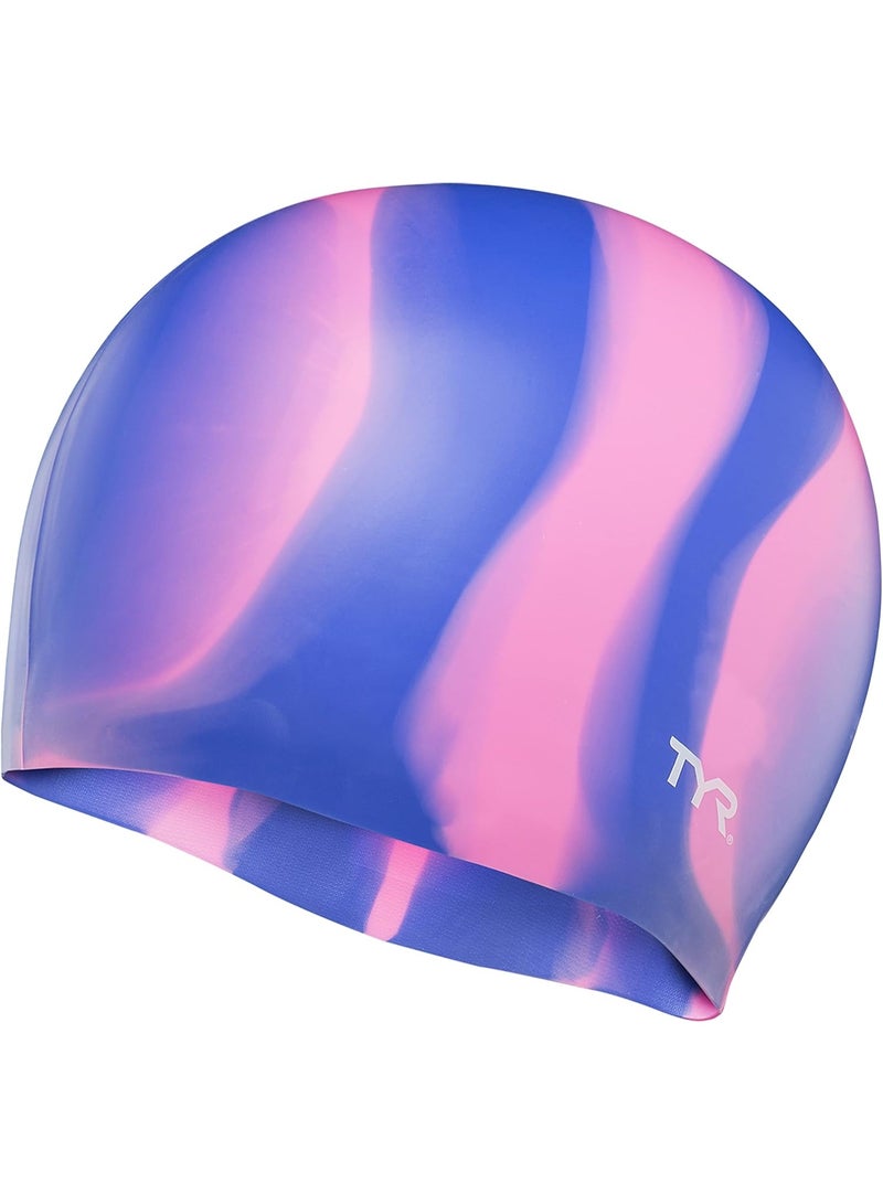 TYR TYR Multi Color Silicone Adult Swim Cap Color: Purple/Pink