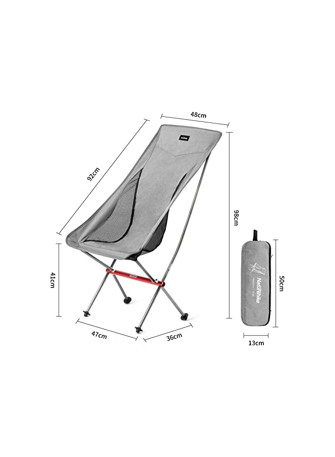 Naturehike Yl06 Alu Folding Moon Chair Grey - Image 4