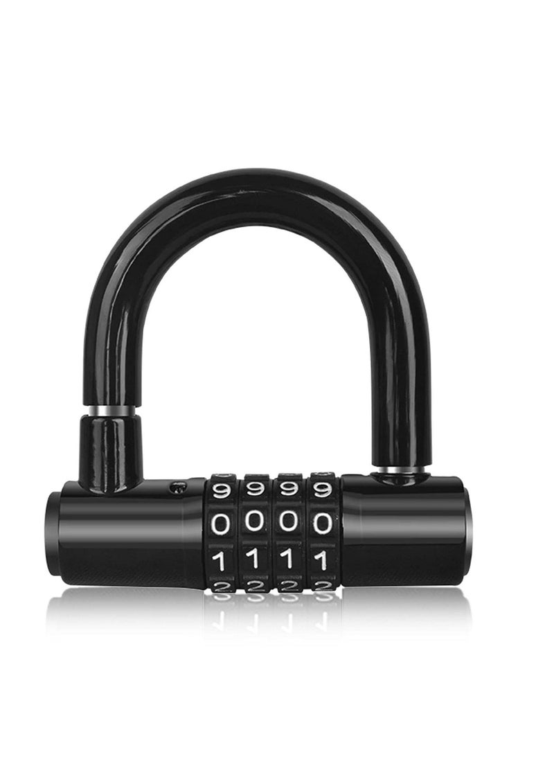 Generic Bike Lock, Heavy Duty Outdoor Waterproof Lock with Resettable Code, Digit Combination Padlock, 4 Digit Code Lock Anti Theft for Gates, Mountain Bike, Scooter Gym, School, Shed Lockers  - Image 1