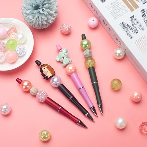 Jeacksy 50pcs Bubblegum Beads 20mm Bulk Mix, DIY Pen Colorful Chunk Bubble Gum With Round Spacers, Extender Chains, Beading Cord for Pen Bag Chain Crafts Bracelet Necklace Jewelry Making - Image 5
