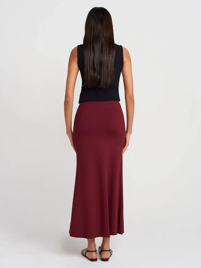 ديلفين Dilvin High-Waist A-Line Maxi Skirt