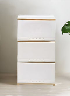 Faller 3-Layer Storage Drawer Cabinet Beige/White 42x64x34 cm  - Image 1