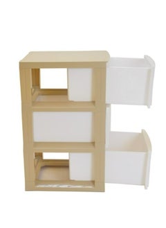 Faller 3-Layer Storage Drawer Cabinet Beige/White 42x64x34 cm  - Image 3