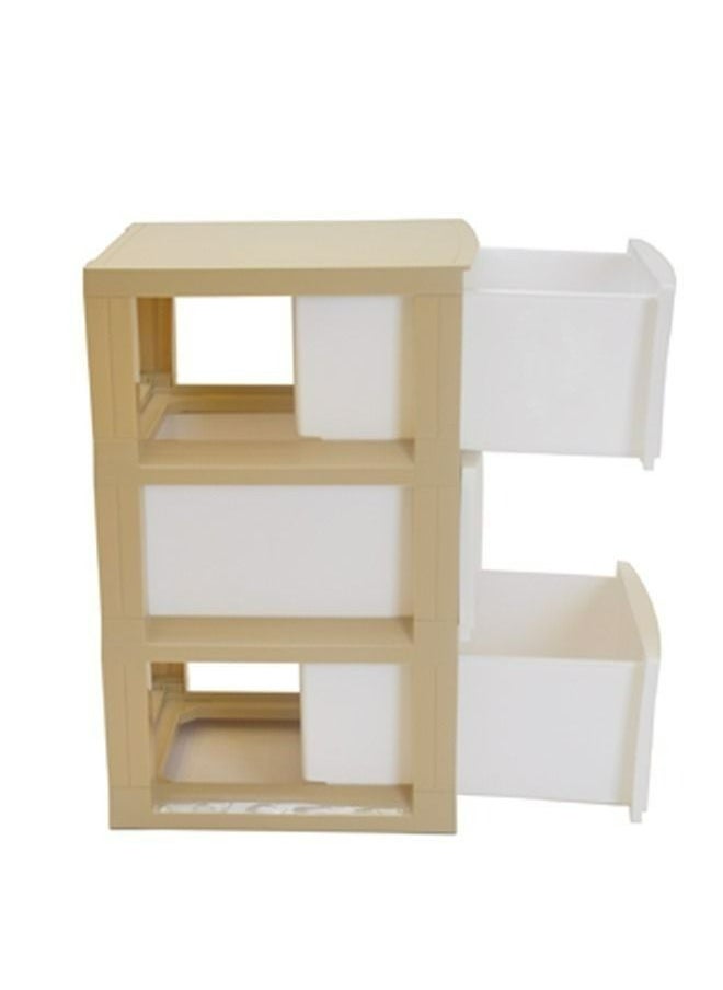 Faller 3-Layer Storage Drawer Cabinet Beige/White 42x64x34 cm  - Image 3