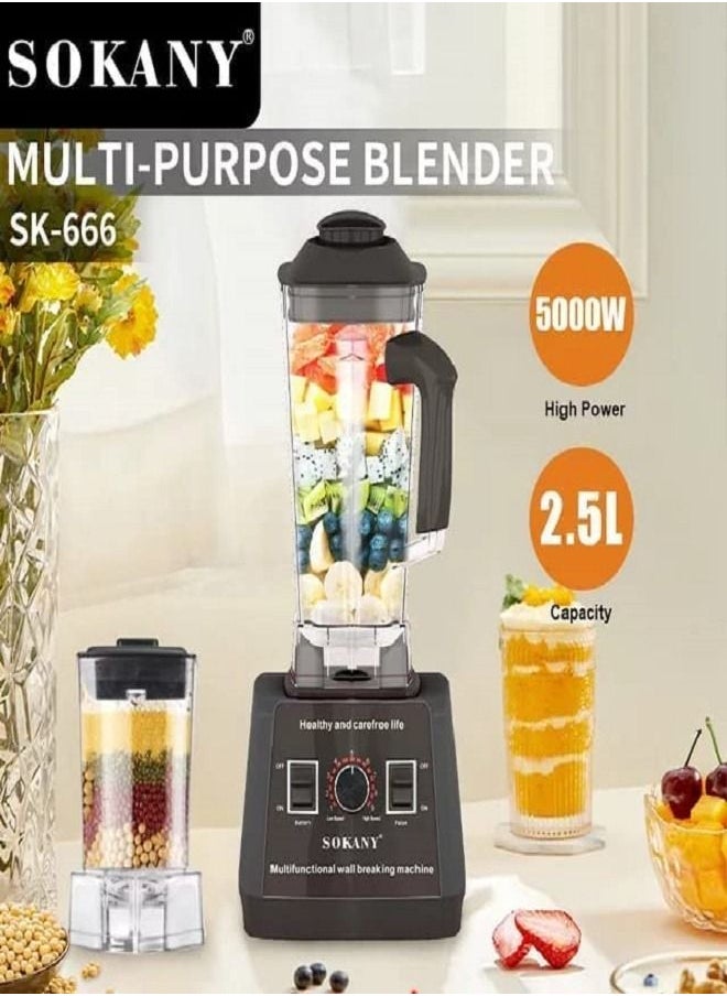 sokany - Multi-Purpose Blender 2.5L/5000W Multicolor - Image 1