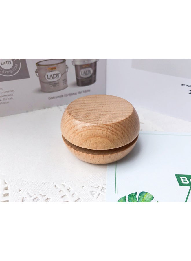 Children's Wooden Yo-yo Cartoon Educational Toys Traditional Classic Gift Yoyo Yo-yo Stall Supply-Color:Original Color-Specifications:4*3.4 - Image 1