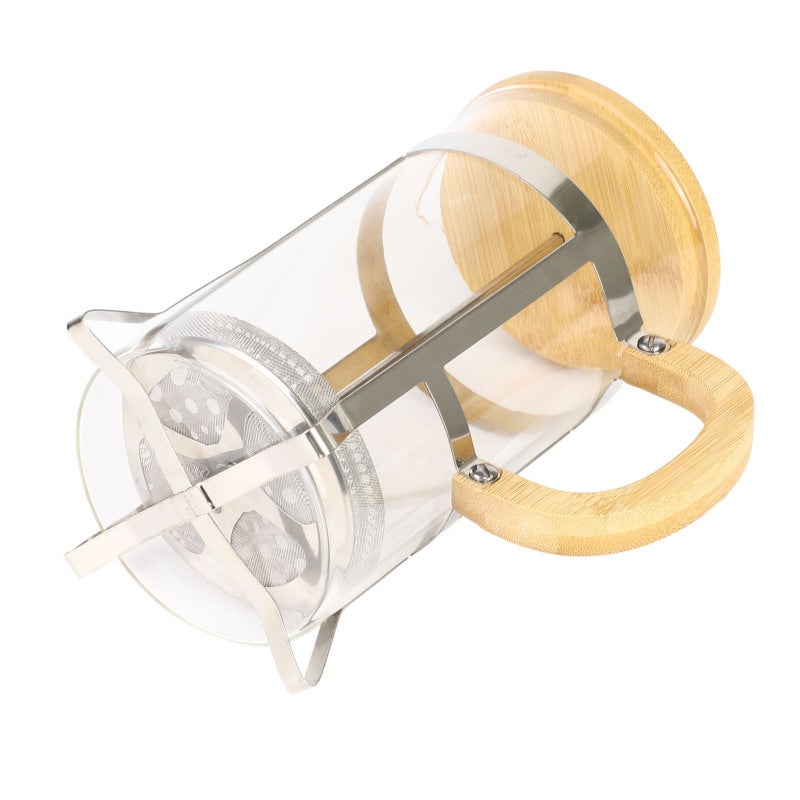 French Press Coffee Maker: 1000ml High Borosilicate Glass - Bamboo Lid & Handle Heat Resistant Coffee Press for Home Restaurant Daily Brewing - Image 4