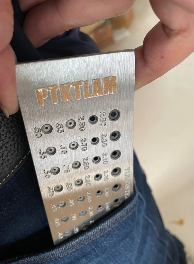 PTKTLAM Jewelry Wire Drawplate Carbide Steel Round Draw Plate for Jewelry Wire Making (0.26-4.1mm, 52 Holes) - Image 5