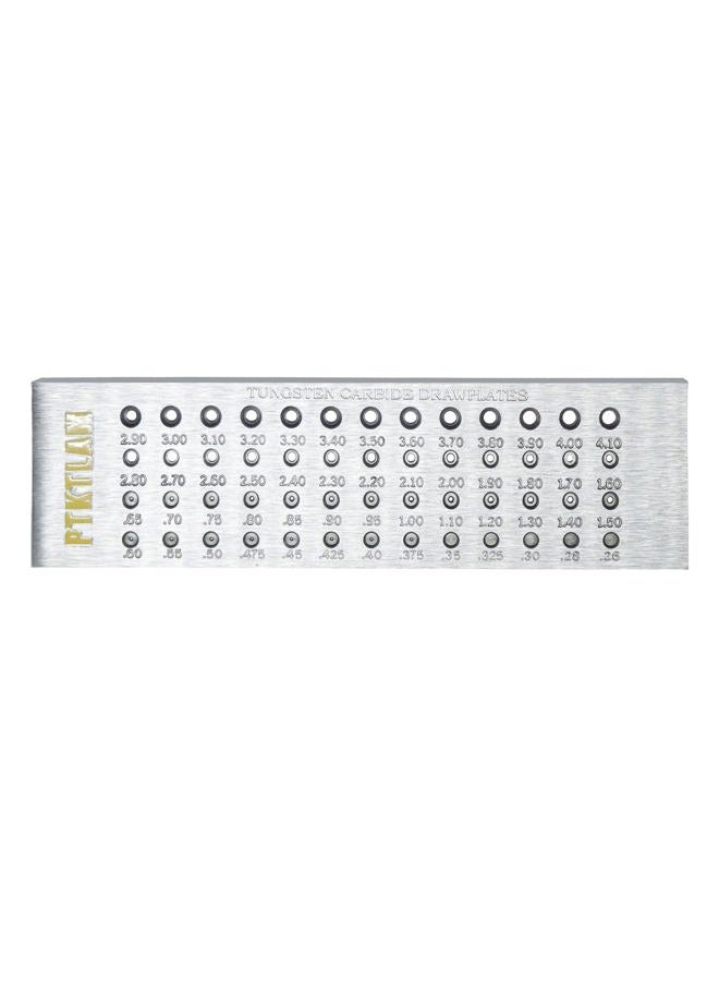PTKTLAM Jewelry Wire Drawplate Carbide Steel Round Draw Plate for Jewelry Wire Making (0.26-4.1mm, 52 Holes) - Image 1