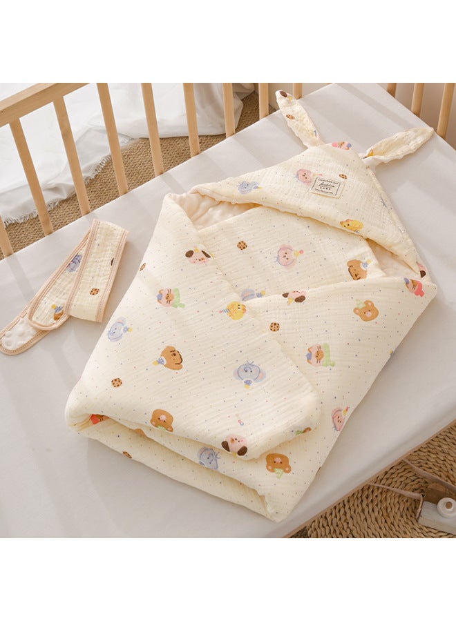 Baby Beanie Cotton Quilt Newborn Hooded Windproof Outing Cover Single Newborn Baby Spring Autumn Winter Quilt