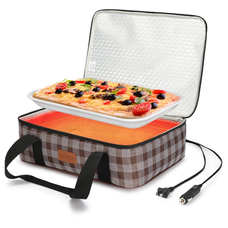 Food Warmer Electric Casserole Carrier  Lunch Bag for Adults for Car Truck 12V24V110V Thermos for hot food for Potluck Cookouts Parties PicnicLasagna LuggerFits 9x13 Baking Pan