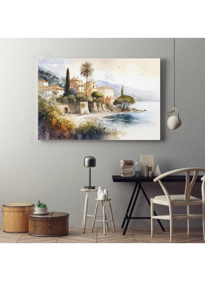 Home Gallery - Lake Como Print Italy Wall Art Villa Monastero Varenna on Canvas - Image 1