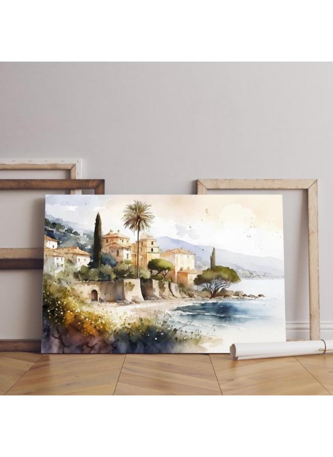 Home Gallery - Lake Como Print Italy Wall Art Villa Monastero Varenna on Canvas - Image 1