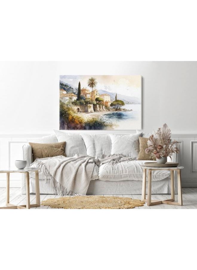 Home Gallery - Lake Como Print Italy Wall Art Villa Monastero Varenna on Canvas - Image 1
