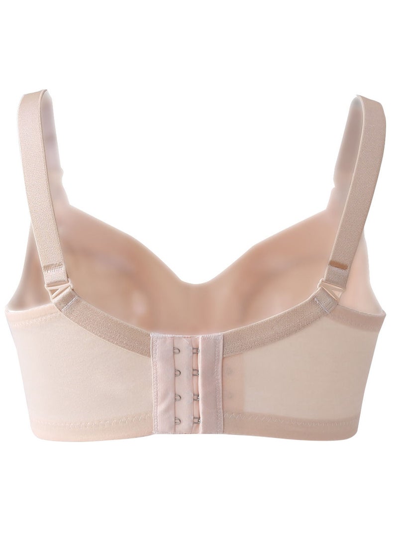 Okus حمالة صدر مريحة من القطن للأمومة والرضاعة الطبيعية - بيج - مقاس XX كبير - Image 3