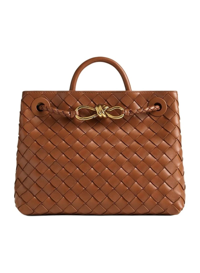 BOTTEGA VENETA Andiamo Top handle bag leather bag with signature knot detail and sliding cross-body strap. - Image 1