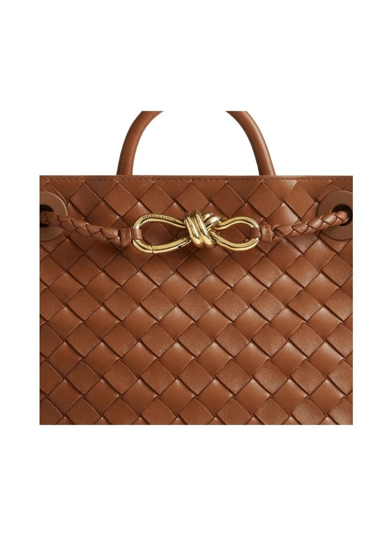 BOTTEGA VENETA Andiamo Top handle bag leather bag with signature knot detail and sliding cross-body strap. - Image 5