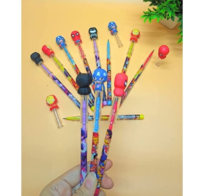 Tera13 Birthday Return Gifts Pencil Set For Boys(48 Pcs) Pencil For Kids,Stack Pencil,Writing&Drawing Pencil For School, Stationary Items,Pencil For Boys&Kids, Multicolor - Image 2