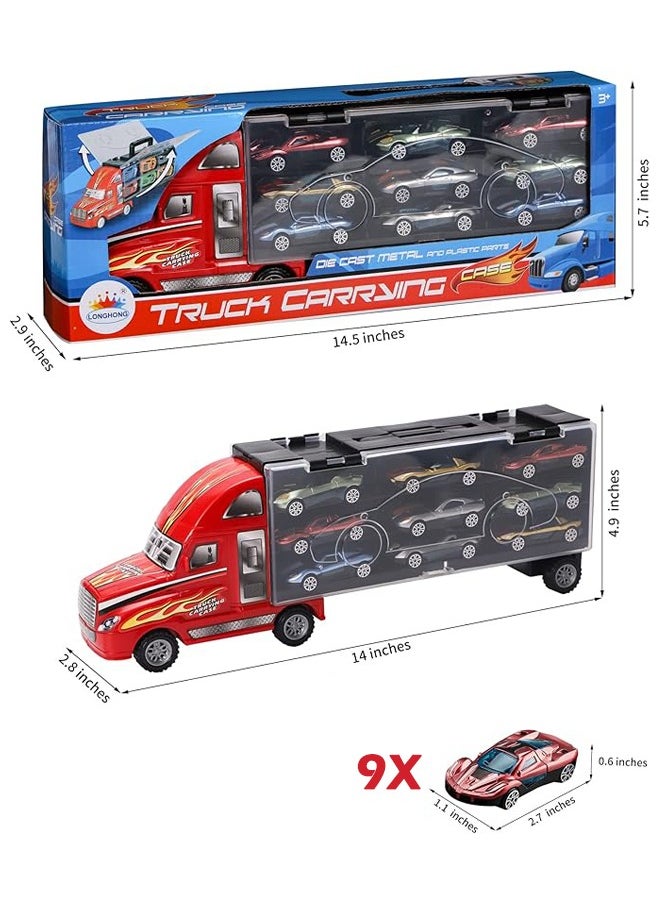 Generic - 9 in 1 Container truck Deluxe cars toys Set,small cars toys,gift toys for Boys and Girls - Image 1
