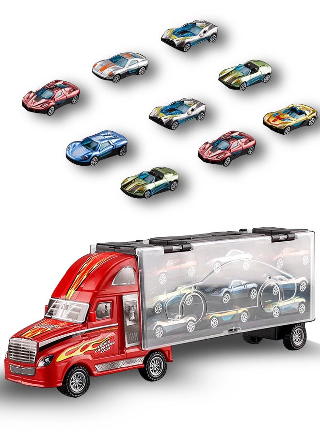 Generic - 9 in 1 Container truck Deluxe cars toys Set,small cars toys,gift toys for Boys and Girls - Image 1