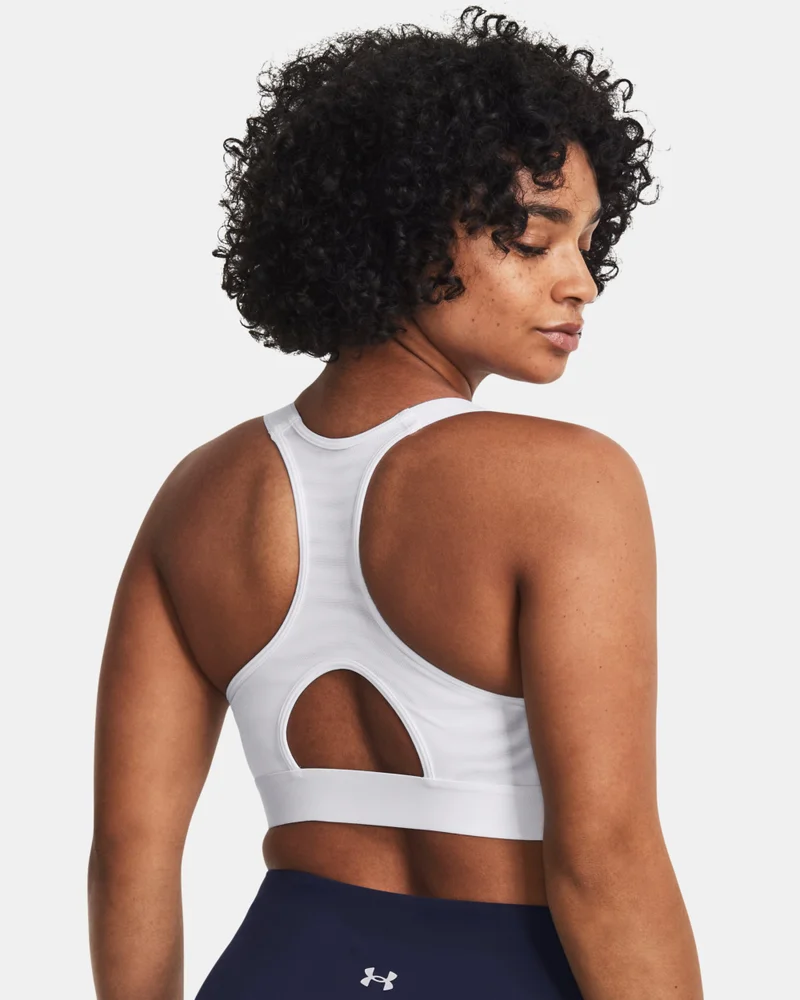 UNDER ARMOUR White Women's HeatGear Armour High-Support Training Sports Bra for Women | Best Price UAE
