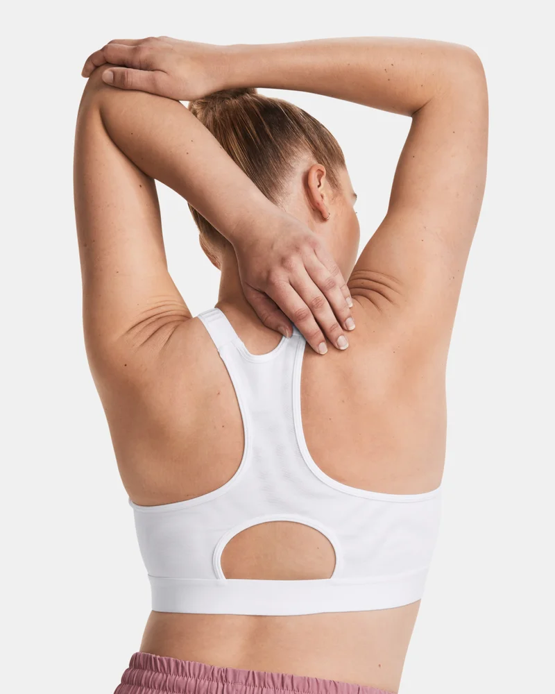 UNDER ARMOUR White Women's HeatGear Armour High-Support Training Sports Bra for Women | Best Price UAE